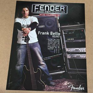 FRANK BELLO of HELMET - FENDER AMPS - 2005 Print Advertisement